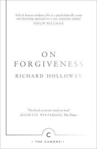 White book cover with black text: "On Forgiveness" by Richard Holloway.