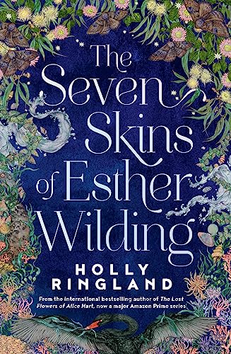 Book cover with white title text on a dark blue background surrounded by nature.