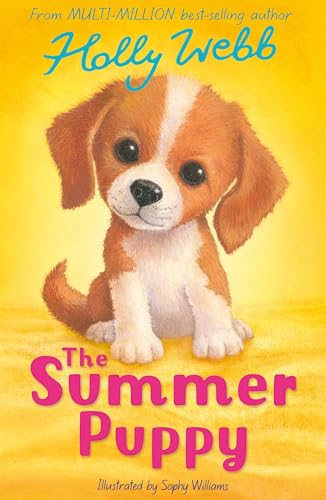 Book cover featuring an illustration of a brown and white puppy.