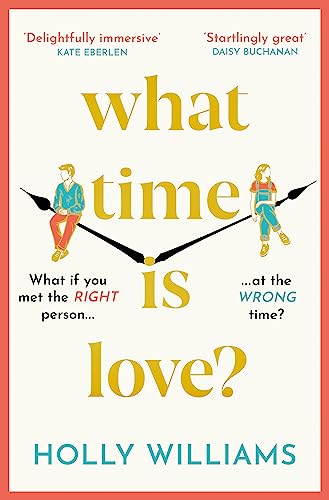 Book cover with clock imagery, two figures, and title "What Time is Love?".