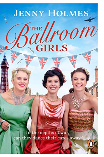 Book cover featuring three women in vintage dresses, a tower, and a plane.