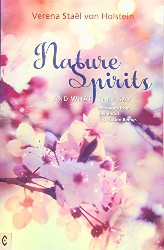 Book cover with pink blossoms and title “Nature Spirits.”