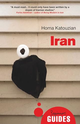 Book cover: "Iran: A Beginner's Guide" with a woman in a chador.