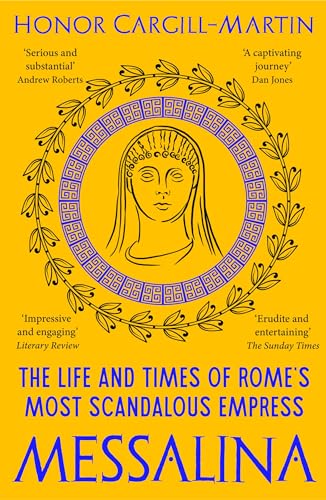 Yellow book cover featuring a portrait of Messalina within a circular frame.