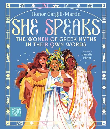 Book cover: “She Speaks” depicts three women from Greek mythology.
