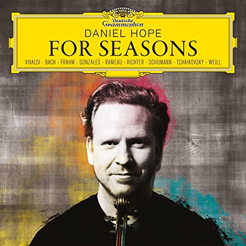 CD cover: Daniel Hope portrait with colorful abstract background.