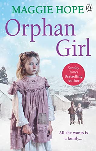 BookSullen young girl in a purple pinafore standing in a snowy village.
