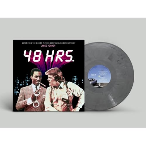 “48 Hrs.” vinyl record with cover featuring Eddie Murphy and Nick Nolte.