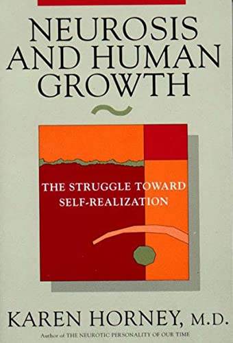 Book cover for Neurosis and Human Growth by Karen Horney with abstract geometric art.