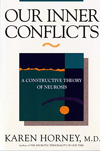 Book cover for Our Inner Conflicts by Karen Horney featuring abstract geometric shapes.