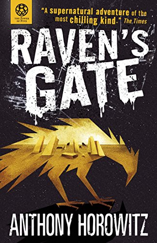 Book cover: "Raven's Gate" by Anthony Horowitz, featuring a golden bird of prey.