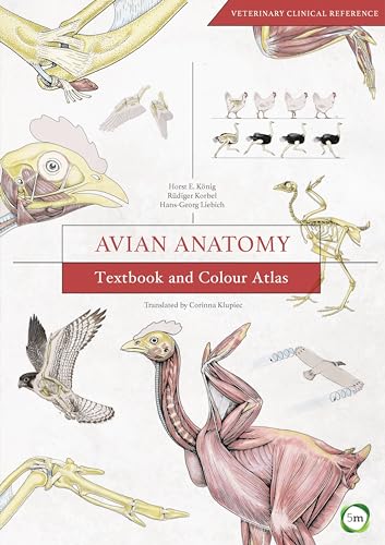 Avian Anatomy textbook cover with detailed bird illustrations and skeletal diagrams.