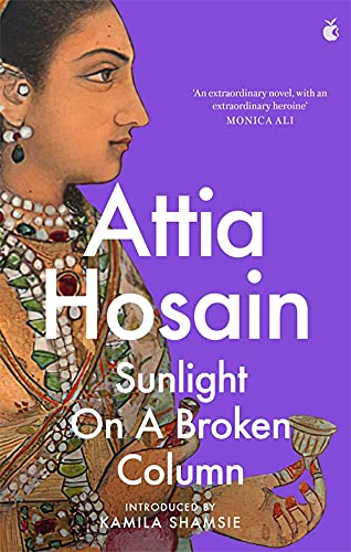 Book cover featuring a portrait of a woman in traditional jewelry on purple background.