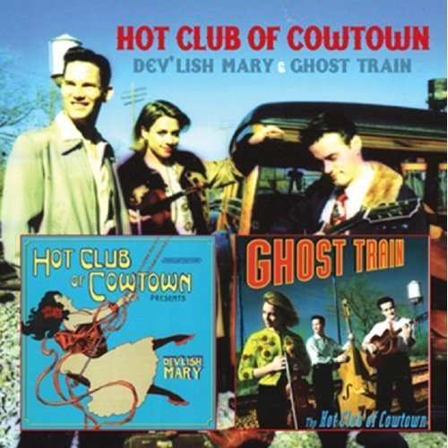 "CD cover art featuring 'Hot Club of Cowtown' album and two inset album covers."