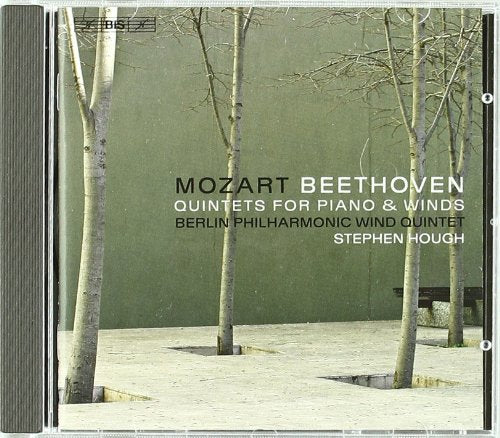CD cover with trees and text: Mozart, Beethoven piano quintets.