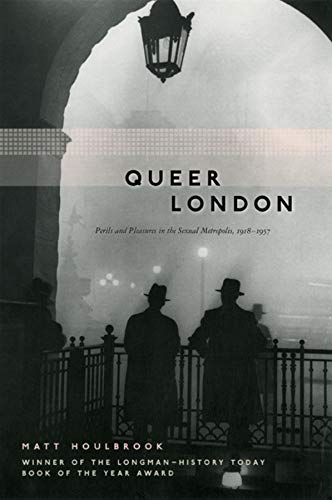 Book cover: “Queer London” with silhouetted figures in a London street.