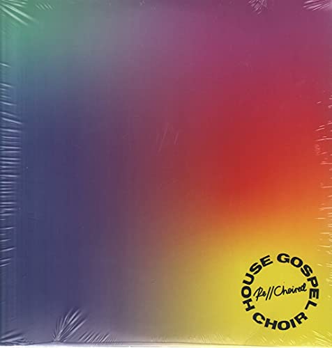 Vinyl record cover with colorful gradient and circular text design.
