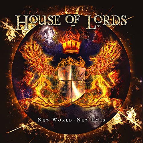CD cover for House Of Lords’ “New World - New Eyes” with fiery imagery.