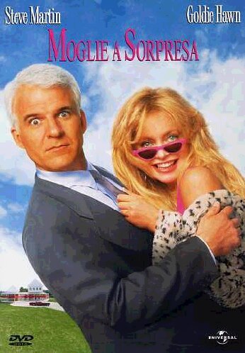 Steve Martin and Goldie Hawn on the DVD cover for the film Housesitter.