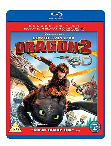 “How to Train Your Dragon 2” Blu-ray case with Hiccup riding Toothless.