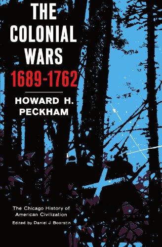 Book cover for "The Colonial Wars" with a forest graphic.