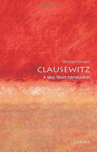 Red book cover with white text: "Clausewitz: A Very Short Introduction.