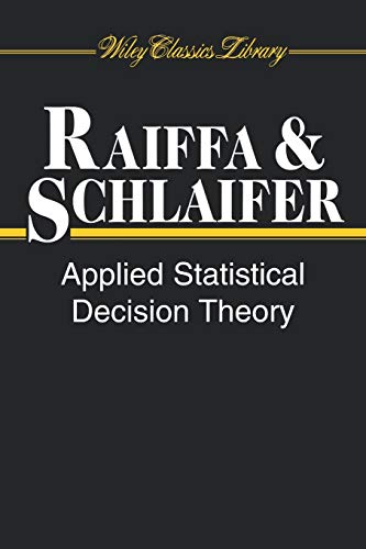 Dark gray book cover with white text: "Raiffa & Schlaifer, Applied Statistical Decision Theory".