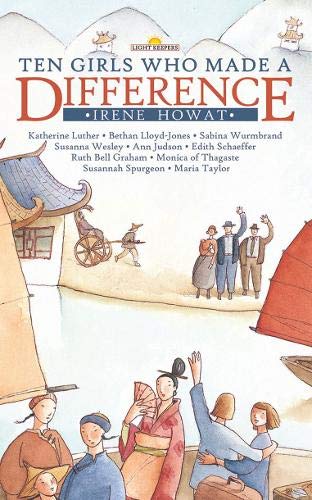 Book cover titled Ten Girls Who Made a Difference with illustrations of people.