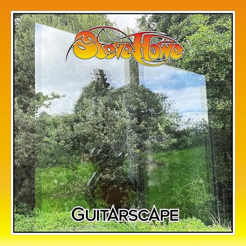 CD cover for Steve Howe’s “Guitarscape” with a landscape reflection.
