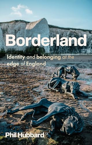Book cover: coastal landscape with sculptures and the title "Borderland.