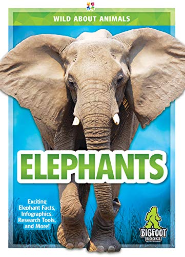 Book cover featuring a close-up of an elephant’s face and legs.