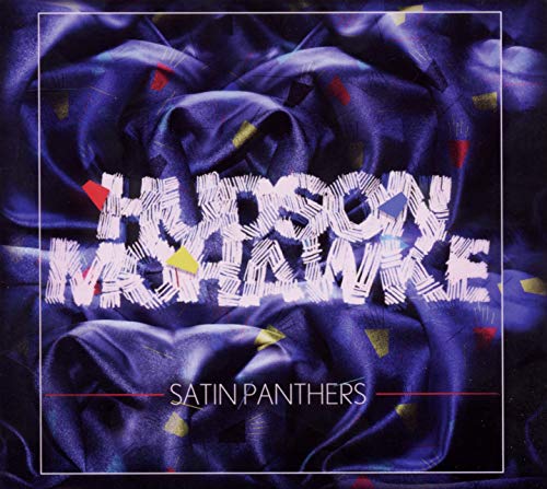 CD cover for Hudson Mohawke’s “Satin Panthers” with purple fabric texture.
