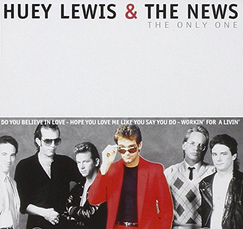 Huey Lewis & The News album cover featuring the band in portrait.
