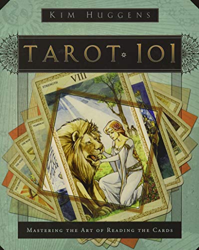 Book cover for “Tarot 101” featuring a stack of illustrated tarot cards.
