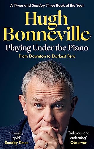 Book cover featuring Hugh Bonneville’s portrait with gold title text.