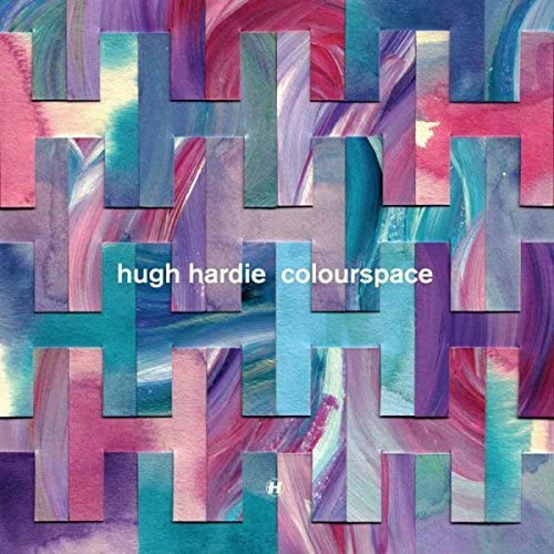 CD cover with abstract purple, pink, and blue geometric shapes and white text.