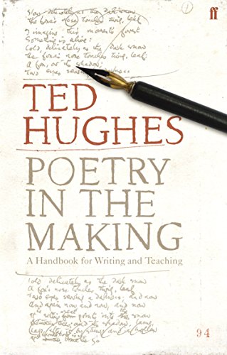 Book cover: "Poetry in the Making" by Ted Hughes with a pen.