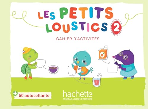 Cover of Les Petits Loustics 2 activity book featuring cartoon animal characters.