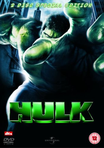 Hulk DVD cover featuring a green, muscular figure and the film’s title.