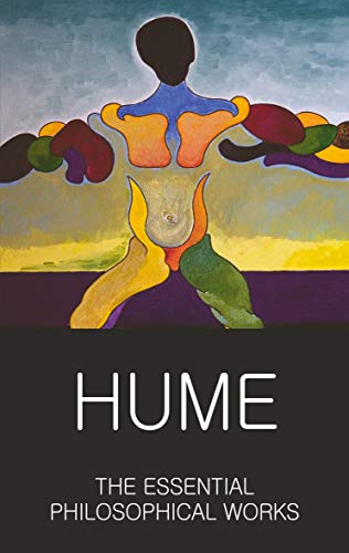 Book cover featuring colorful abstract figure art, titled Hume: The Essential Philosophical Works.