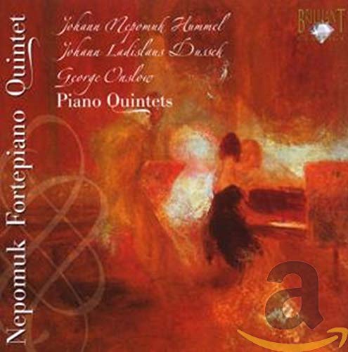 CD cover for piano quintets by Hummel, Dussek, and Onslow.