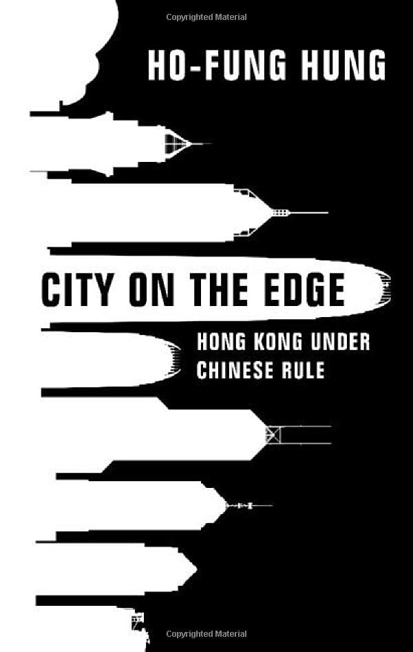 Book cover: stark white buildings against black, title “City on the Edge.”