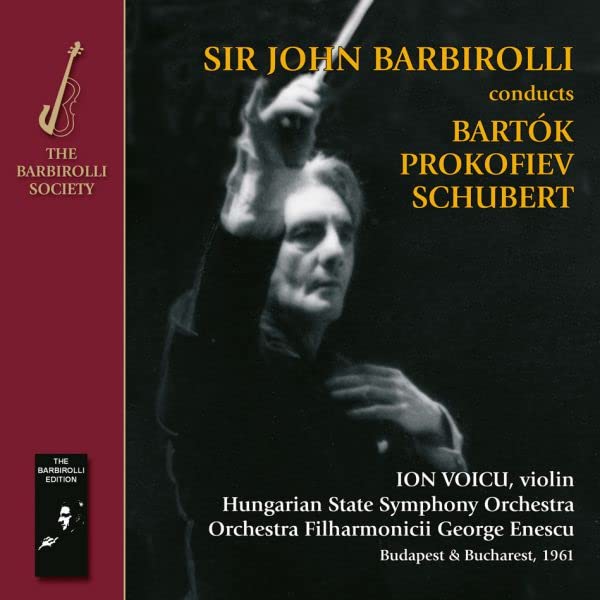 CD cover featuring conductor Sir John Barbirolli and violinist Ion Voicu.