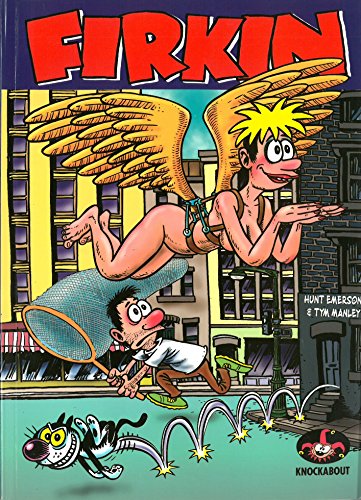 Cartoon cover of "Firkin Collection Vol.1" featuring a winged figure and boy.
