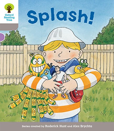 Boy hugging octopus, bird, and frog in front of a fence.