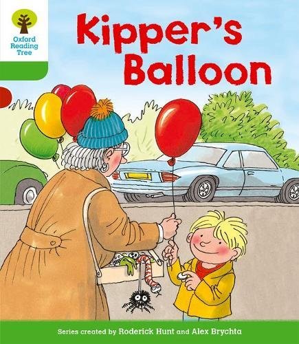 Book cover: Kipper with a red balloon, grandmother, and a blue car.