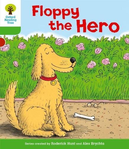 Book cover featuring Floppy the dog sitting in a garden with a bone.