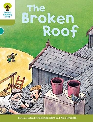 Book cover: "The Broken Roof" with illustration of a damaged house.