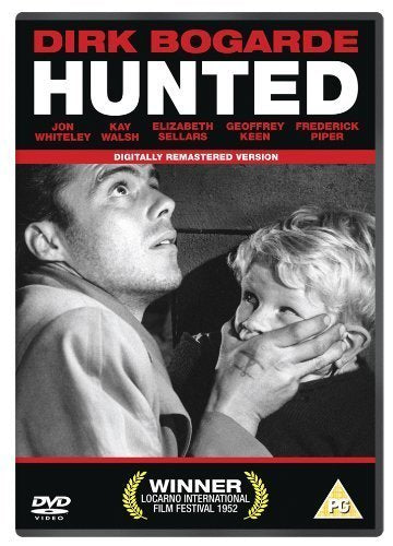 DVD cover for Hunted featuring a black and white image of a man and boy.