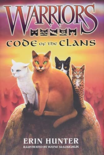 Book cover featuring four cats on a rocky outcrop, titled "Warriors.